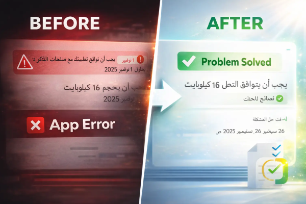 App error to solution transformation