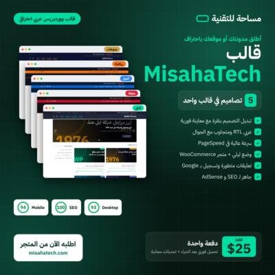قالب مساحة للتقنية