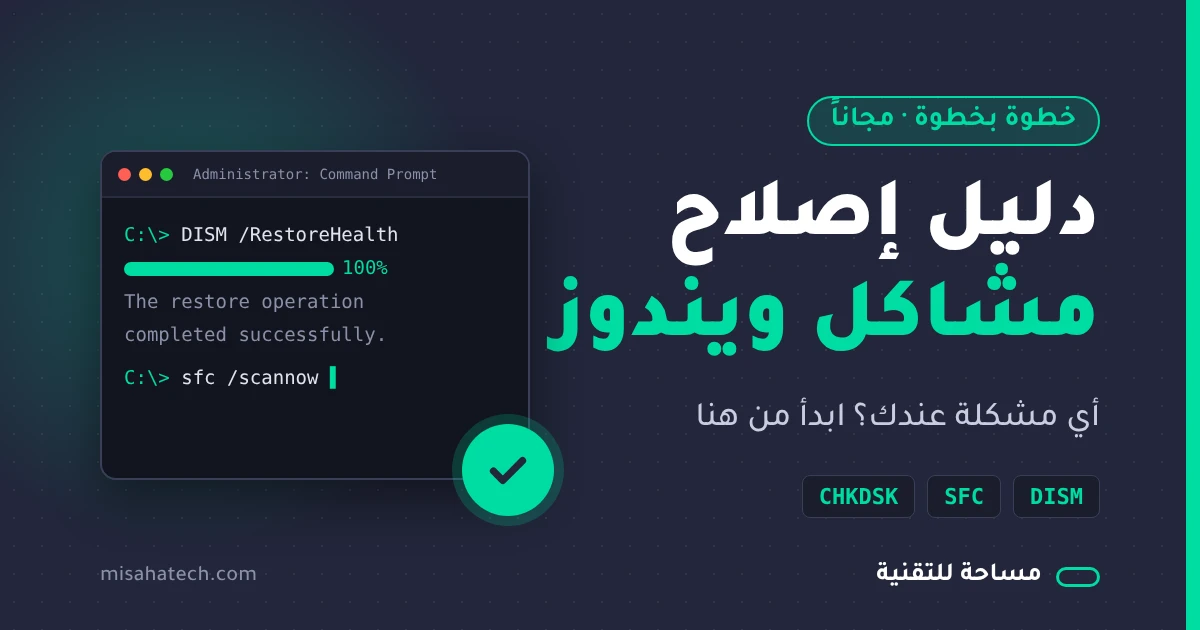 دليل إصلاح مشاكل الويندوز: ابدأ من هنا (أي مشكلة عندك؟)